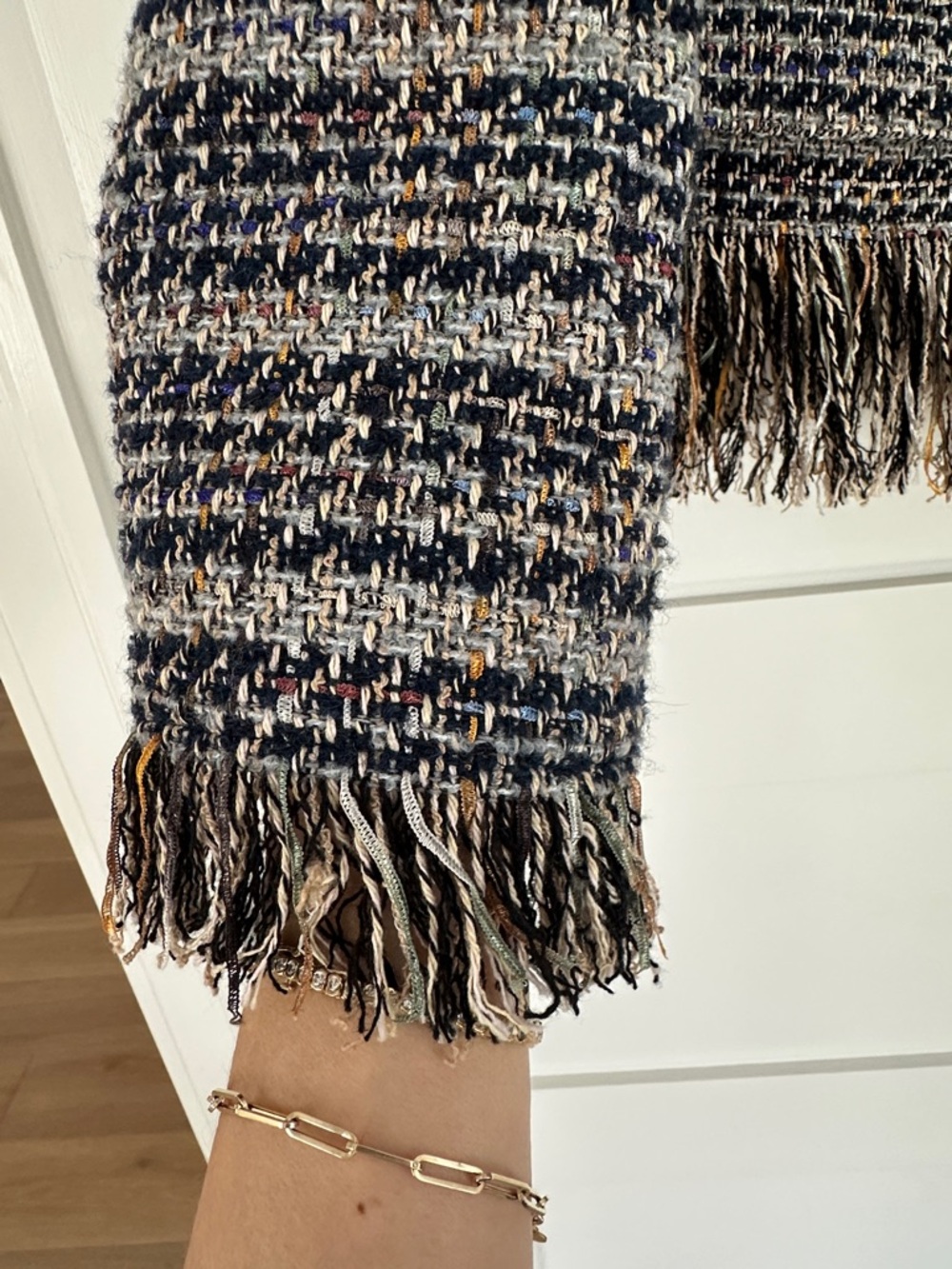 Veronica Beard Lyons tweed fringe hem jacket - Picture 3 of 7